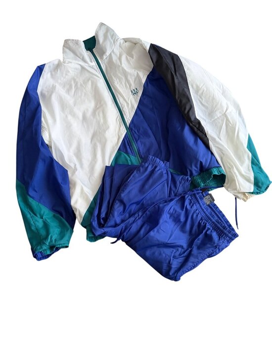 Usa Olympics Other - USA Olympics Tracksuit Jacket & Pants Set Blue Green Colorblock Size M